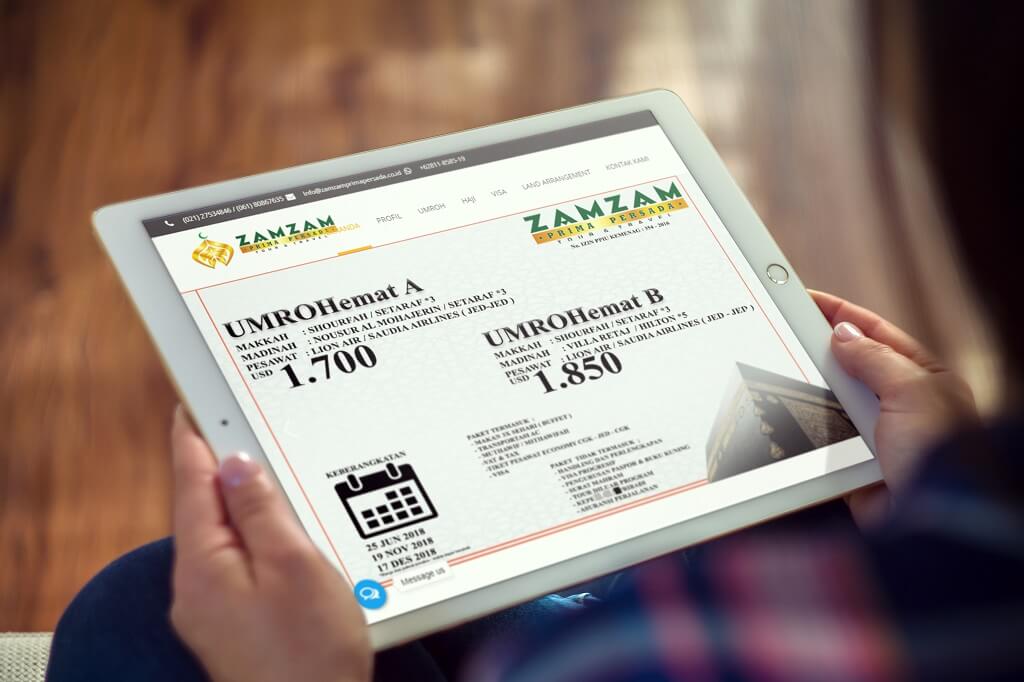 Jasa Pembuatan Website Tour Travel Haji Umroh
