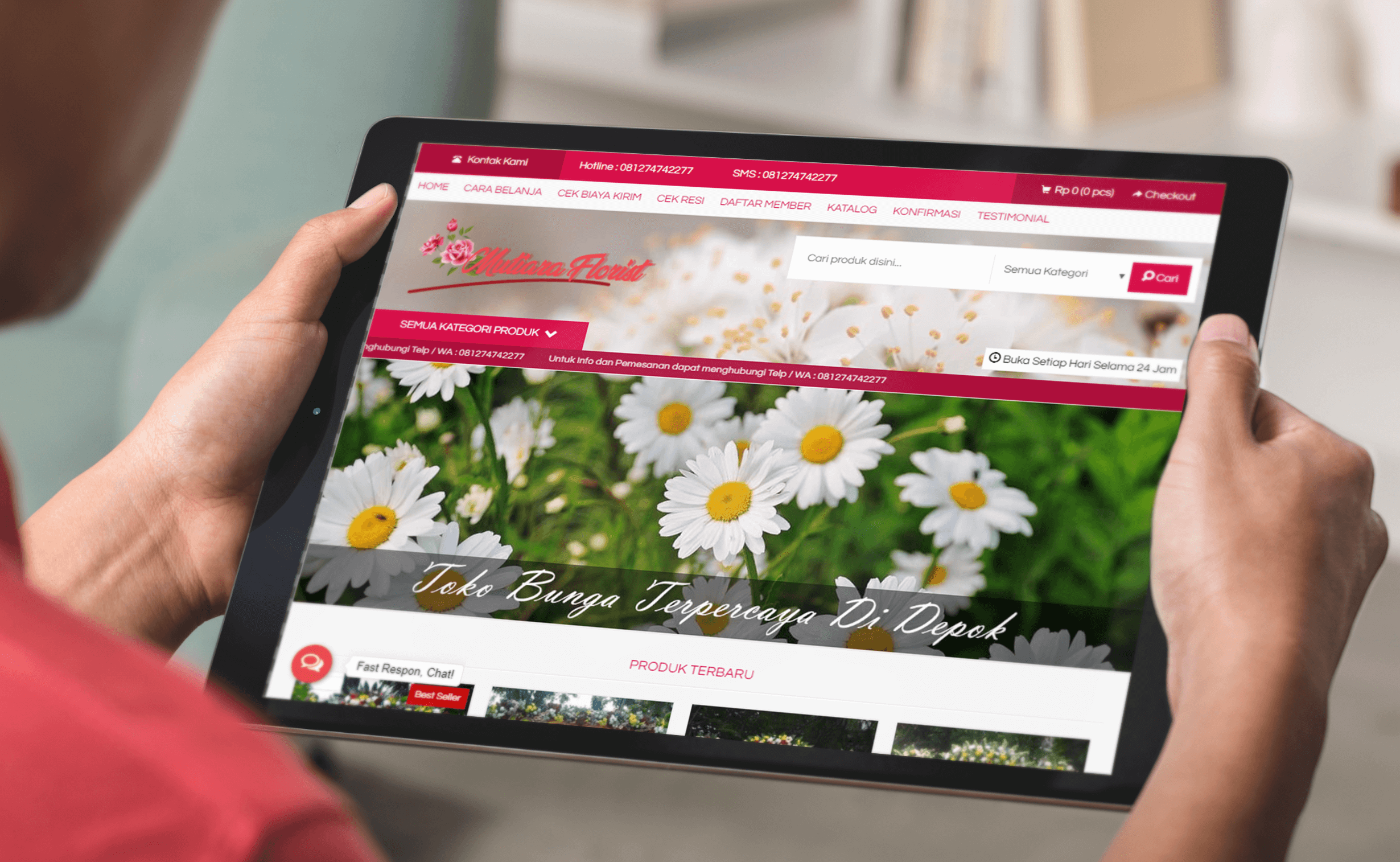 Jasa Pembuatan Website Toko Online Karangan Bunga