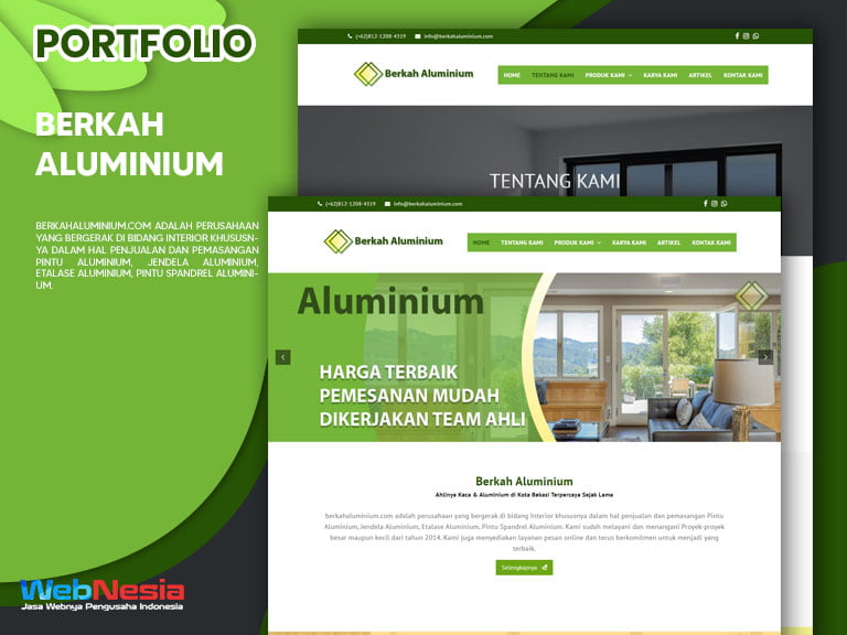Jasa Pembuatan Website Aluminium