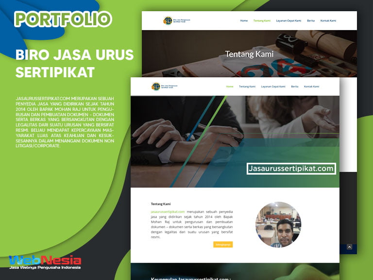 Jasa Pembuatan Website Biro Jasa Urus Sertipikat