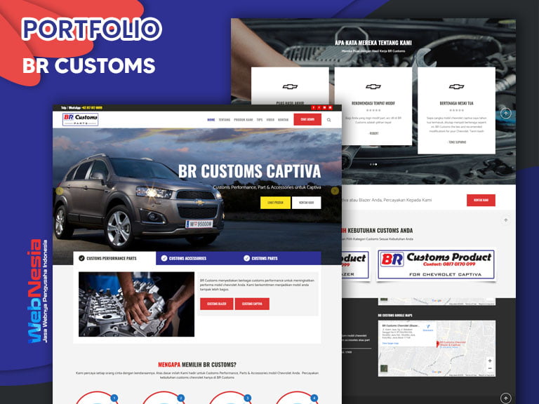 Jasa Website Custom Mobil Chevrolet
