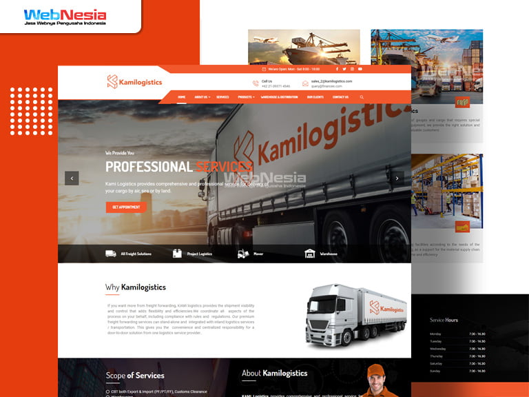Website Perusahaan Logistik