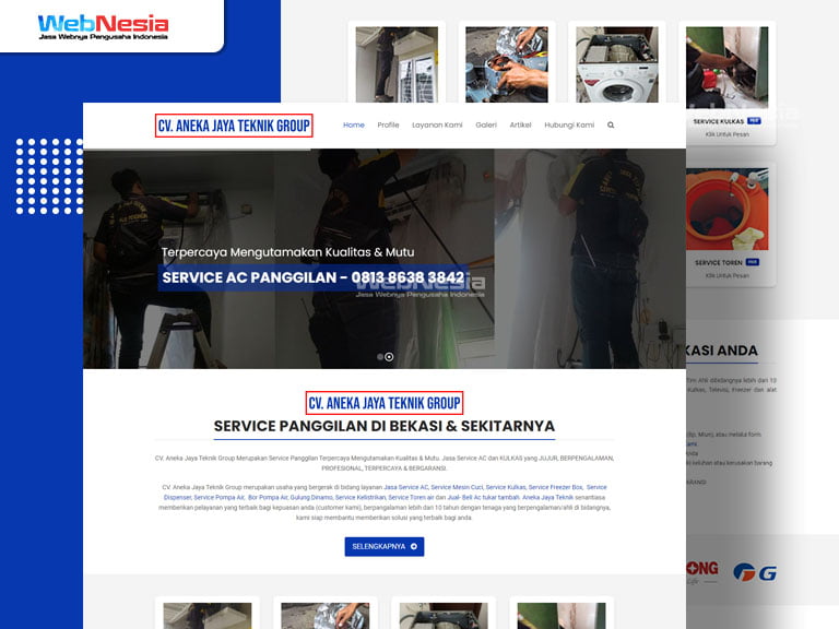 Website Perusahaan Jasa Service AC