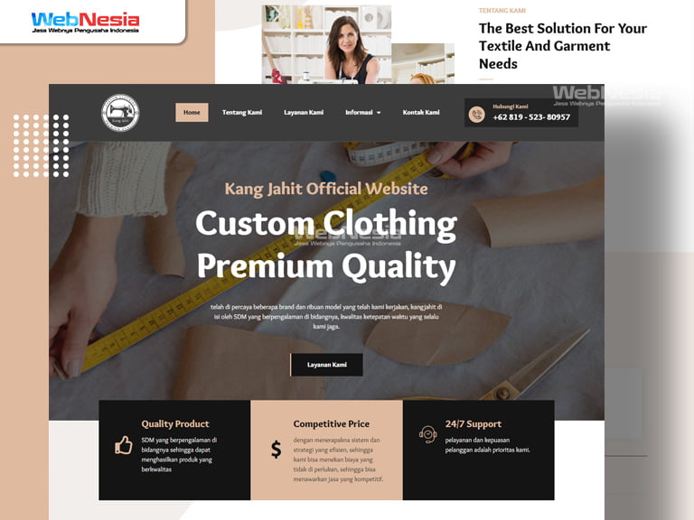 Jasa Pembuatan Website Custom Clothing