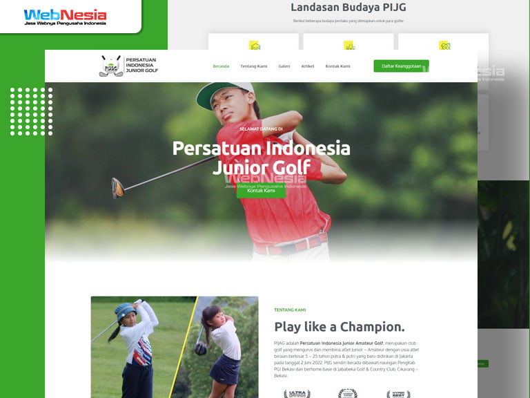 Website Komunitas Golf