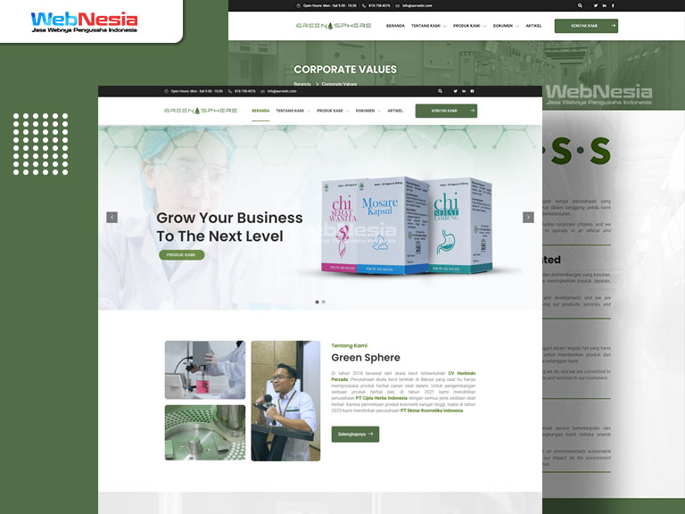 Website Perusahaan Produk Herbal