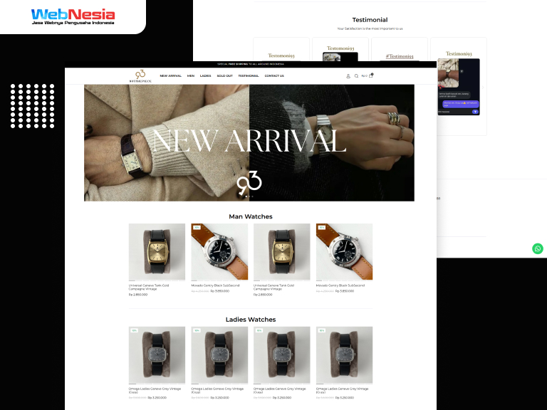 Website Toko Online Jam Tangan
