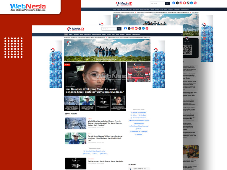 Website Portal Berita - Mevin ID