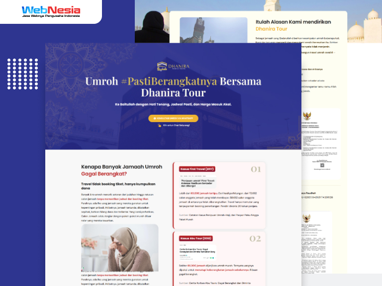Landing Page Travel Umroh