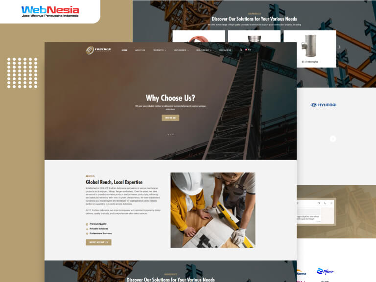 Website Perusahaan Produk Mekanikal