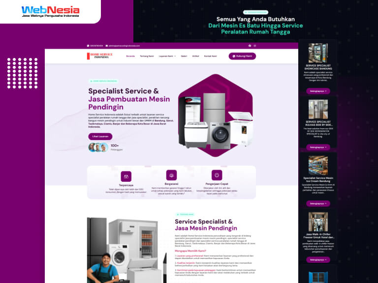 Website Jasa Service Peralatan Rumah