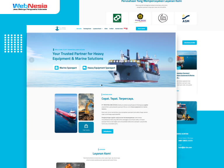 Website Supplier Sparepart Alat Berat