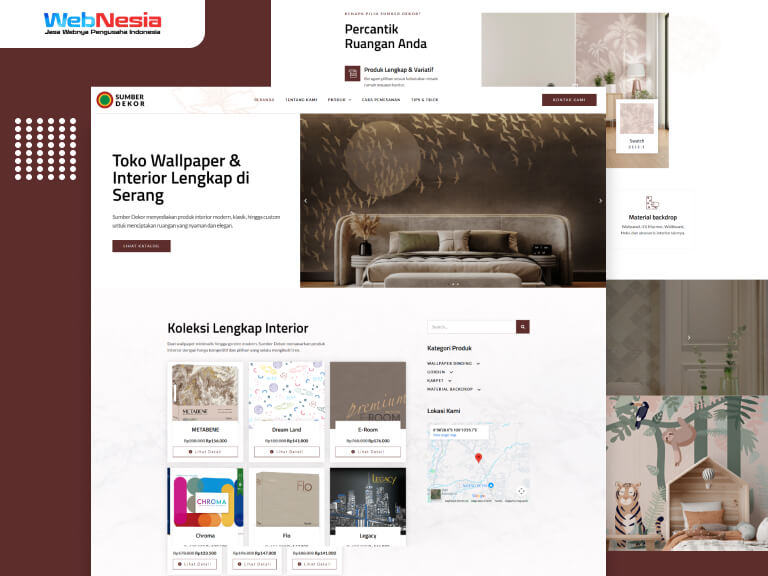 Website Toko Dekorasi Interior