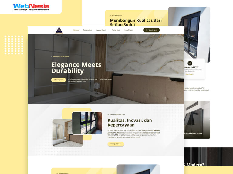 Website Penyedia Pintu dan Jendela UPVC