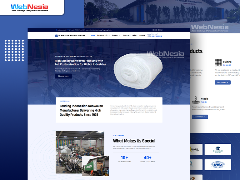Website Perusahaan non-woven industries