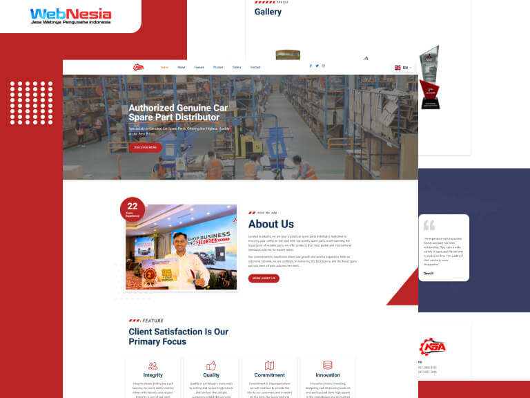 Website Distributor Spare Part Mobil