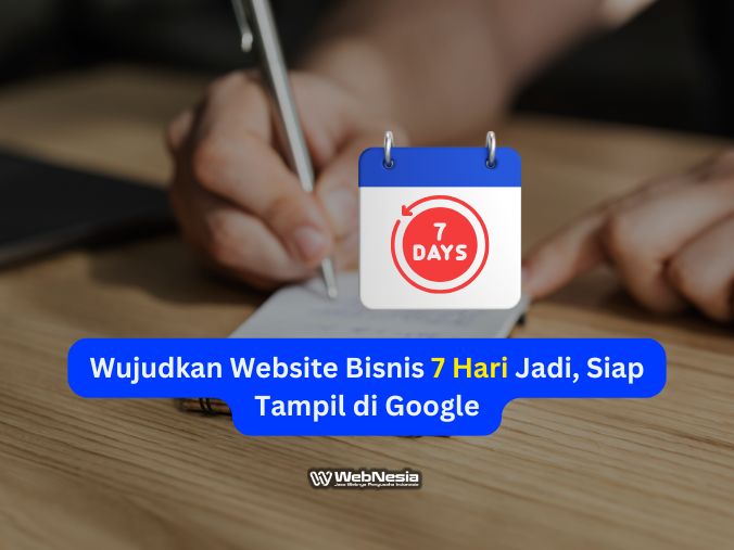 Wujudkan website bisnis 7 hari jadi